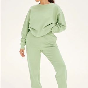 Girlfriend Collective pistachio sweatset